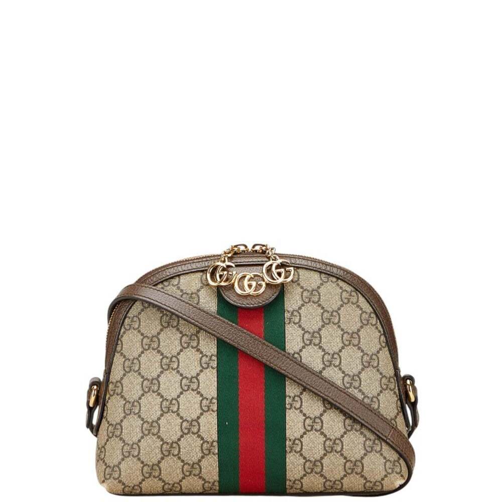 GUCCI Authentic Brown Leather Shoulder Bag - Picture 1 of 15